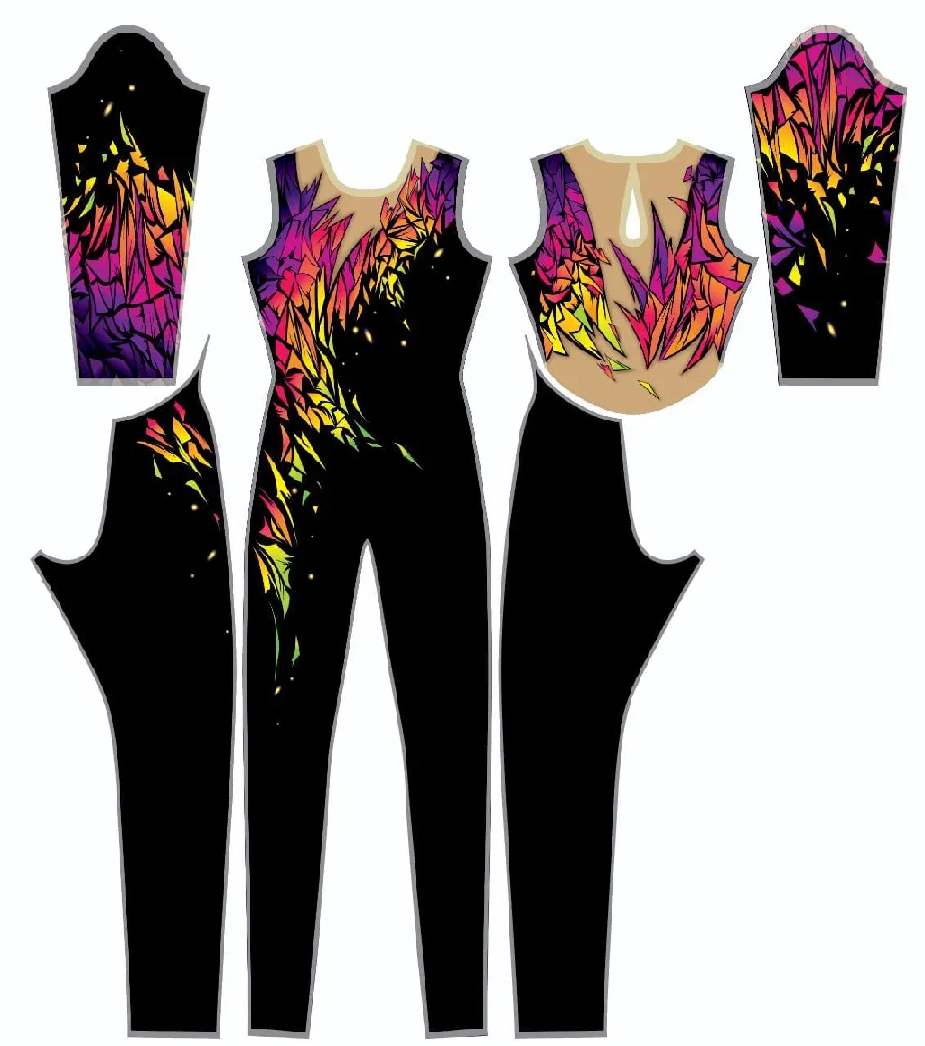 Комбинезоны для гимнастики и танцев START2GYM -  BODYSUIT FIREBIRD